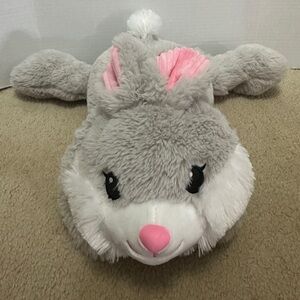 Celebrate Floppy Gray Bunny Rabbit Cuddle Pillow Plush 20” Easter Stuffed Animal